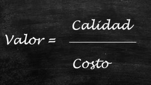 Formula del Valor de los productos