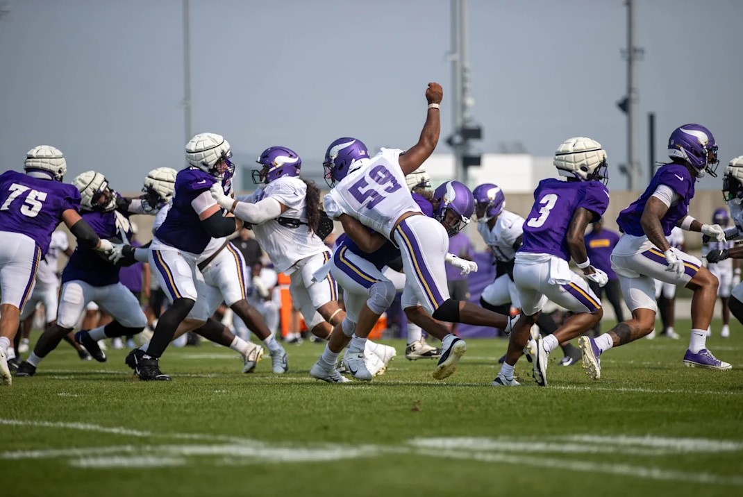Entrenamientos del ataque. Fuente: vikings.com