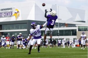 Entrenamientos del ataque. Fuente: vikings.com